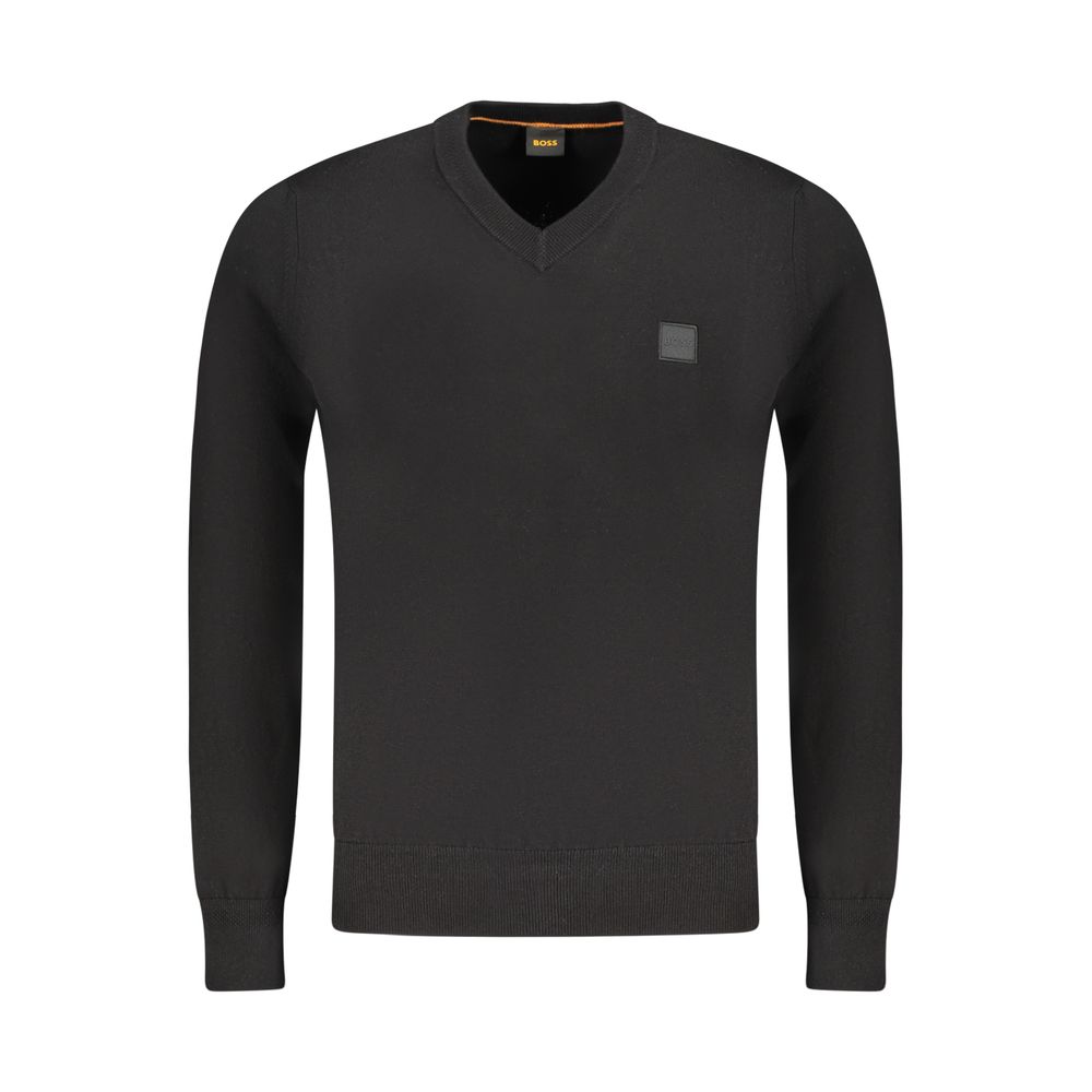 

Черный хлопковый свитер Hugo Boss, Black