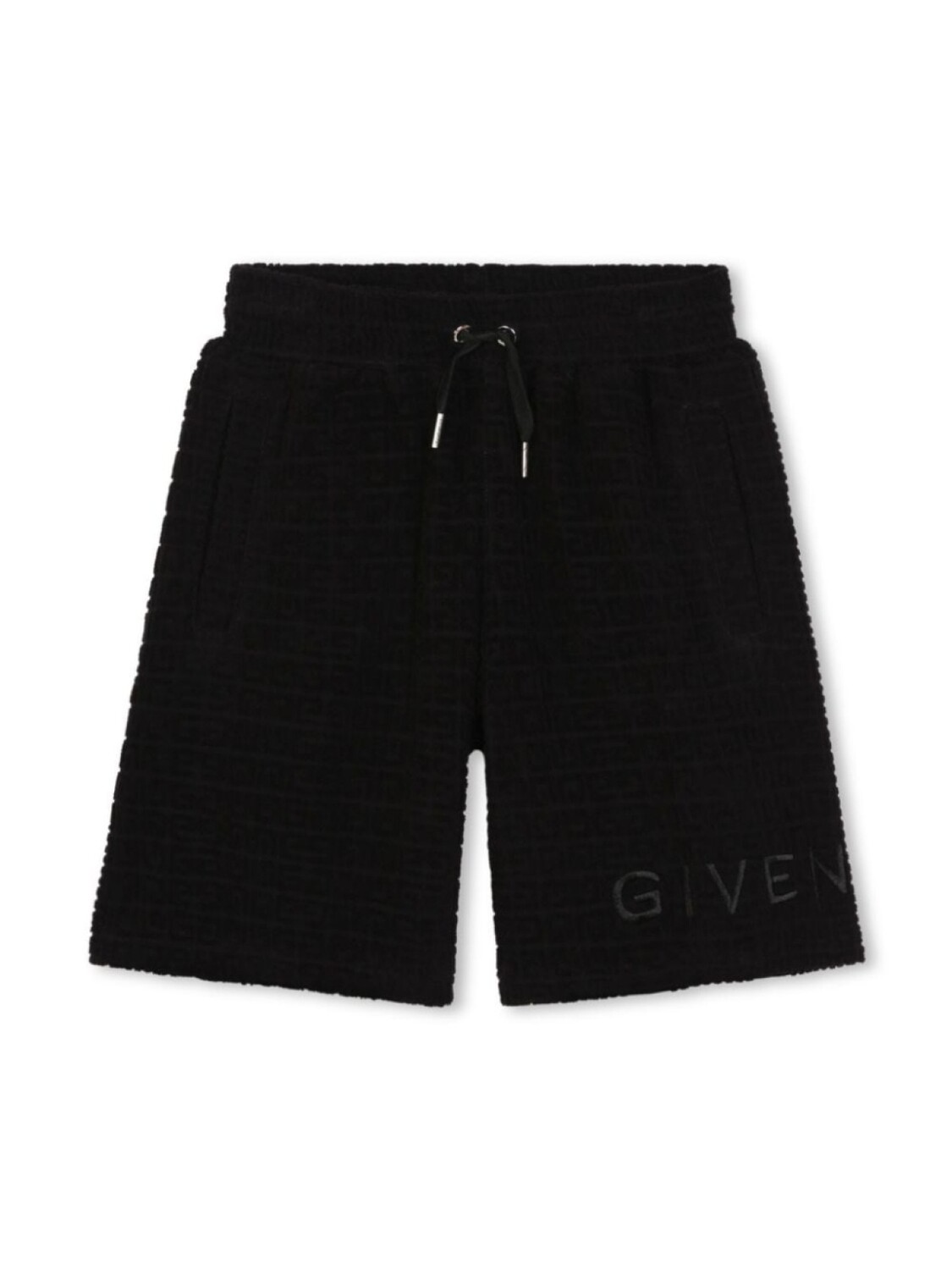 

Givenchy Kids жаккардовые шорты с вышитым логотипом, черный