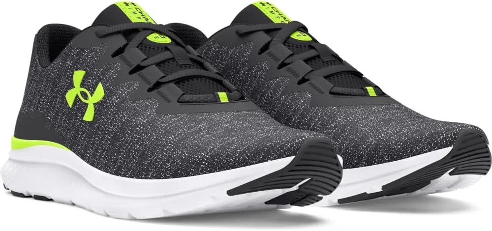 Мужские беговые кроссовки Under Armour UA Charged Impulse 3 Knit, 104 Anthracite Anthracite High Vis Yellow — фото 2