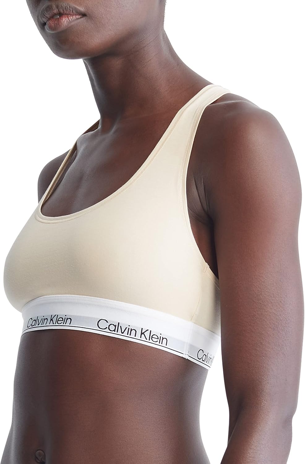 

Calvin Klein, женский современный бюстгальтер-бралетт из натурального хлопка без подкладки с беспроводной связью, Stone