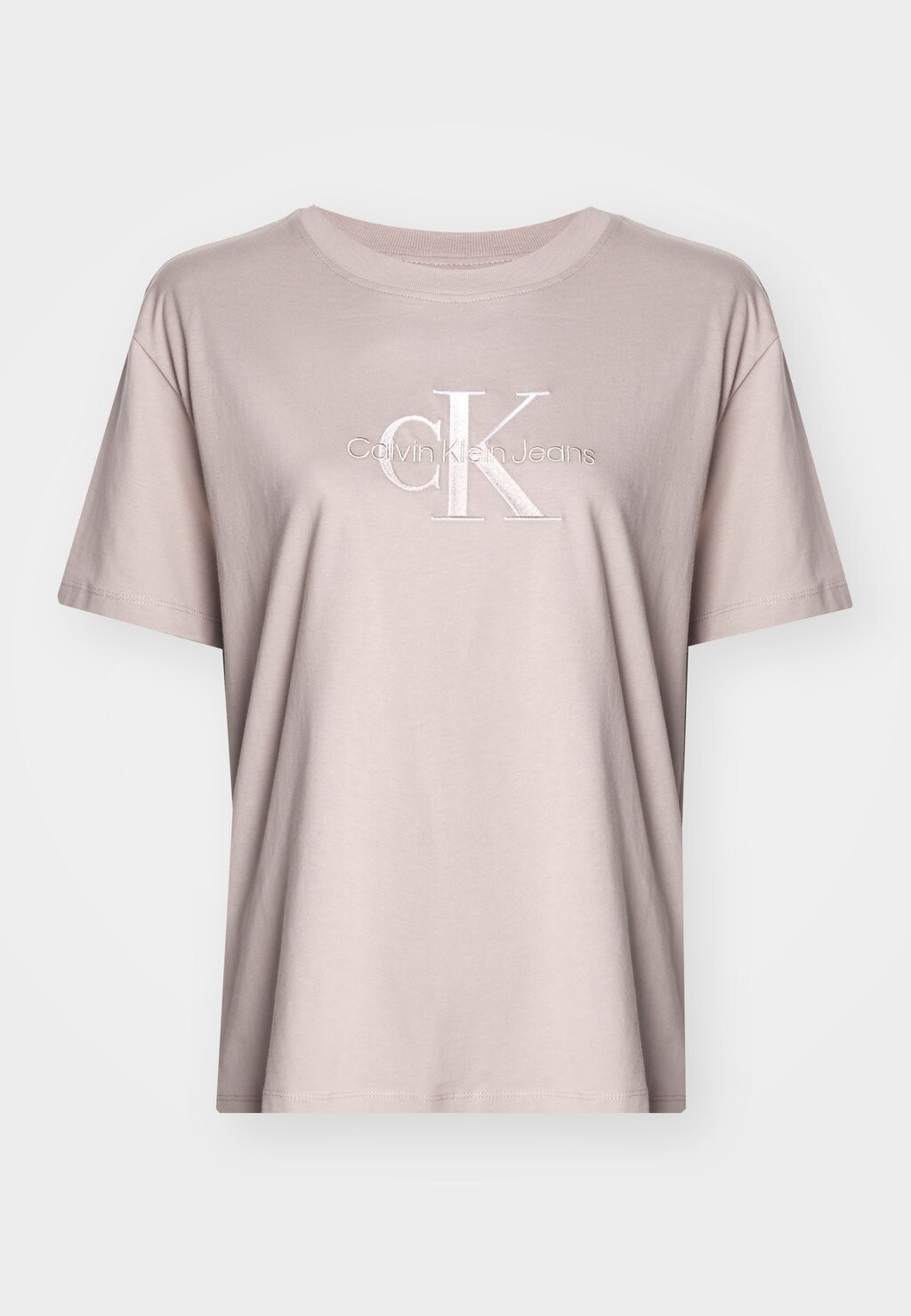 

Футболка с принтом EMBROIDERED MONOLOGO TEE Calvin Klein Jeans, бежевый