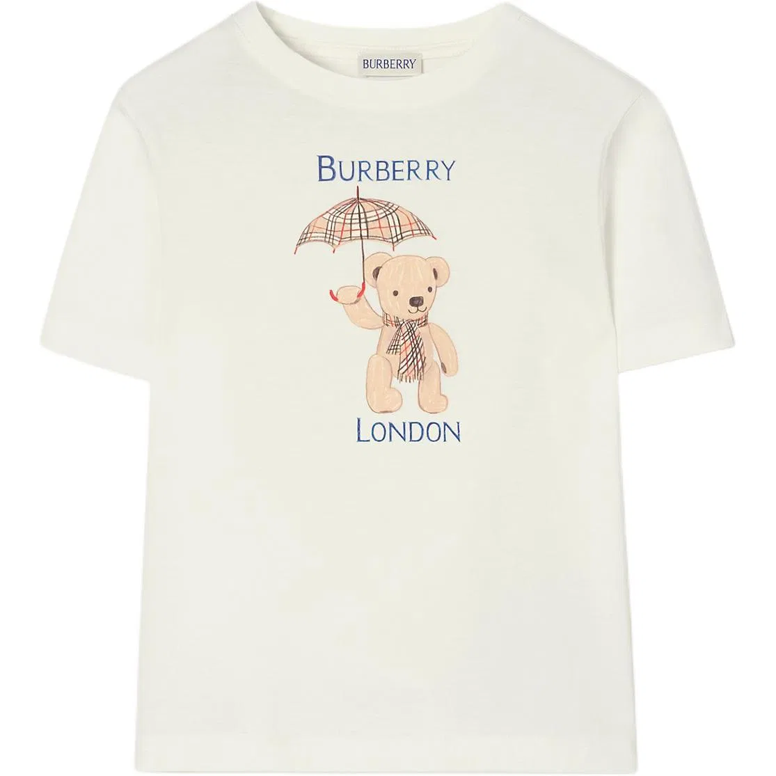 Футболка Burberry Kids с круглым вырезом, Chalk White