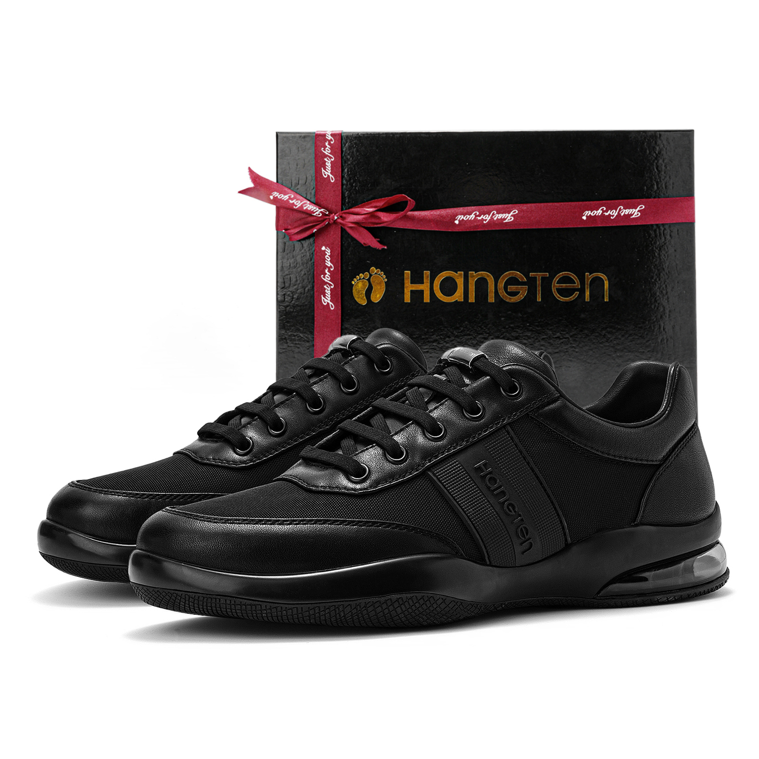 

HANG TEN Мужские повседневные туфли низкие черные всесезонные, цвет Black All-Season