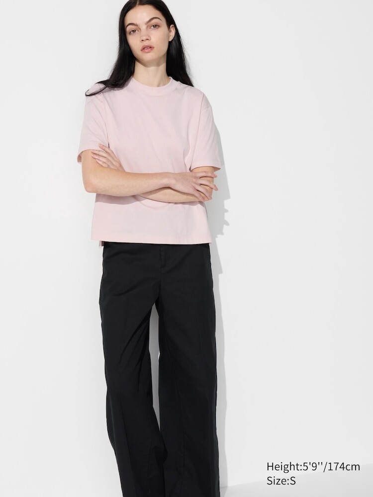 

Футболка Airism из хлопка Uniqlo, цвет 10 розовый