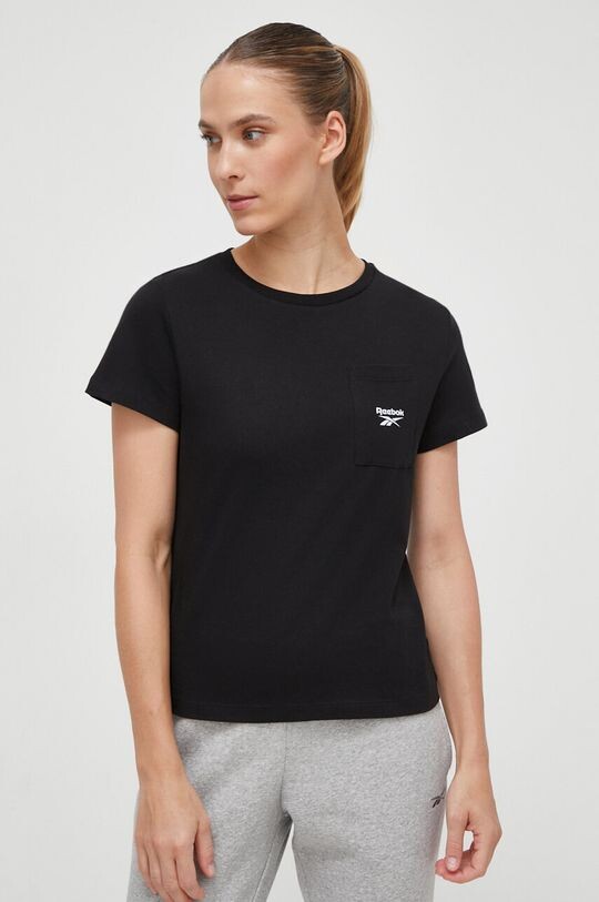 

Хлопковая футболка Reebok, черный
