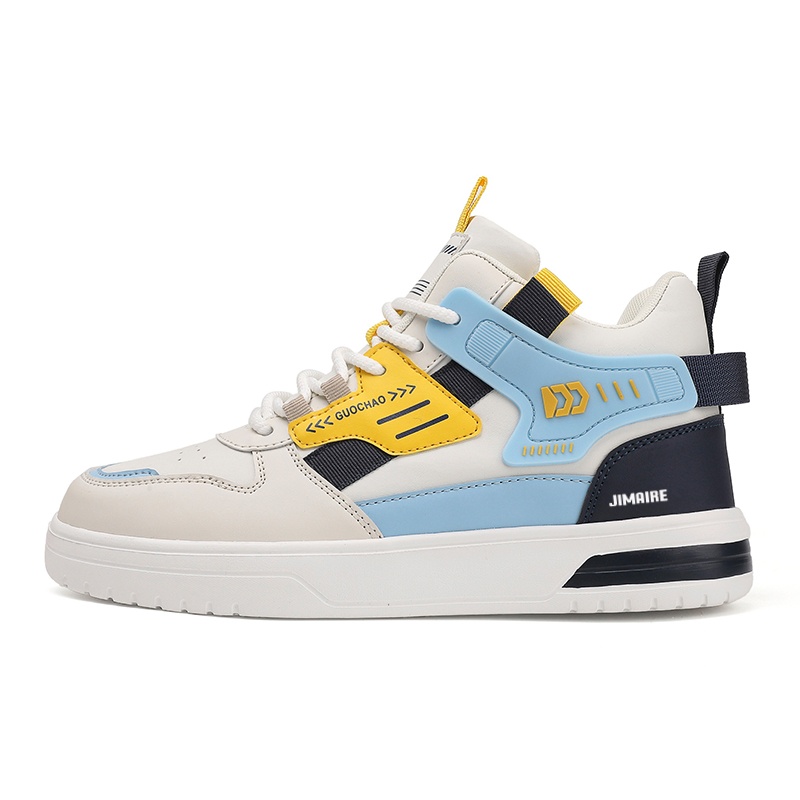 

Нескользящие мужские кроссовки средней высоты King Jinmai, Beige Blue