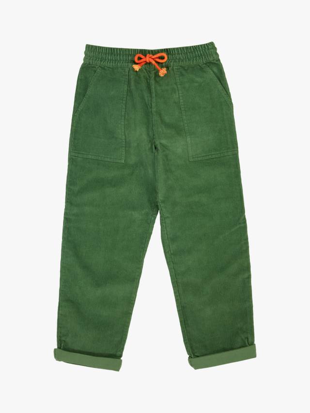 

Детские брюки Fox на шнурке из вельвета Frugi, Holly Green