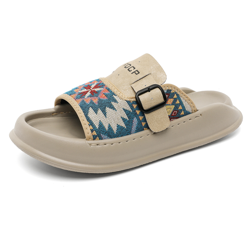 

SOBB Скользостойкие износостойкие шлепанцы мужские бежевые, цвет Beige