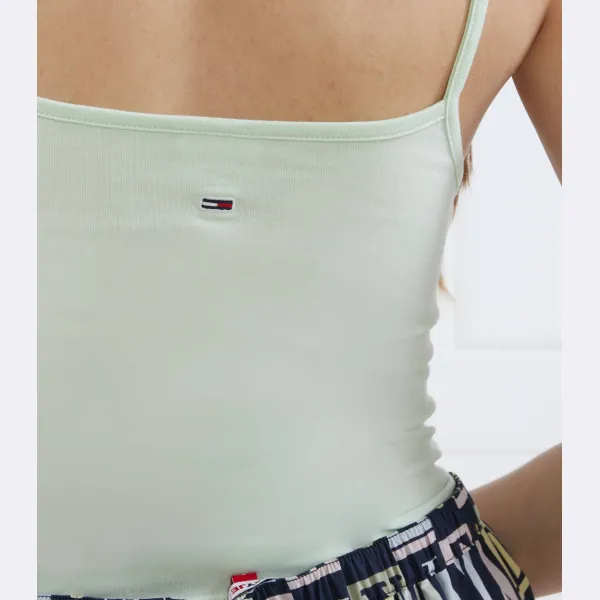 Облегающий топ Tommy Hilfiger, зеленый — фото 4