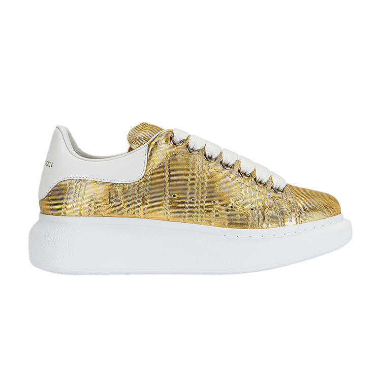 

Кроссовки Alexander McQueen Oversized Sneaker 'Gold Lacquered Moiré', золотой