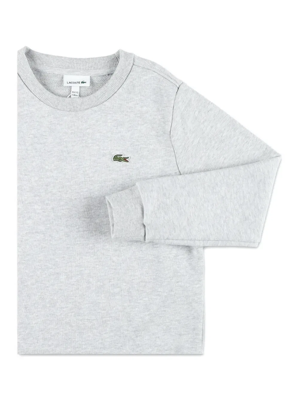 Свитшот с нашивкой-логотипом Lacoste Kids, серый — фото 3