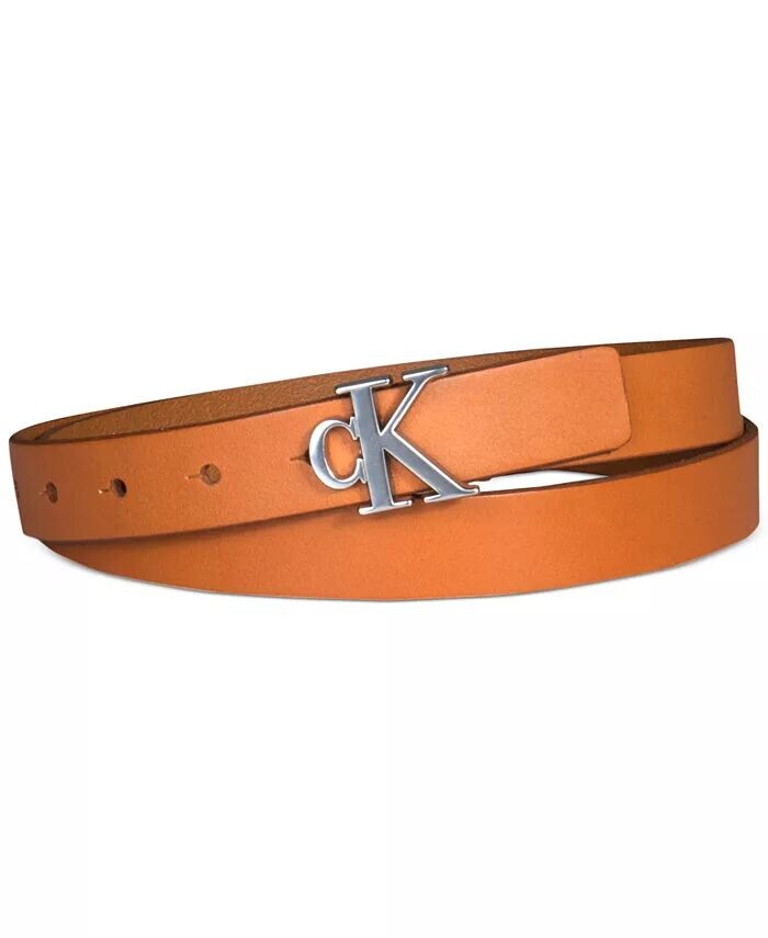 

Женский узкий ремень с пряжкой CK Monogram Calvin Klein, коричневый/бежевый