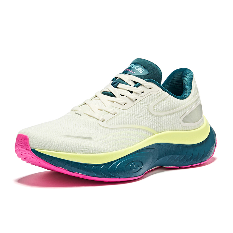 Кроссовки для бега мужские Land Tour Shock Absorbers Low Top Evergreen Erke, цвет Microcrystal White Sprout Green — фото 3
