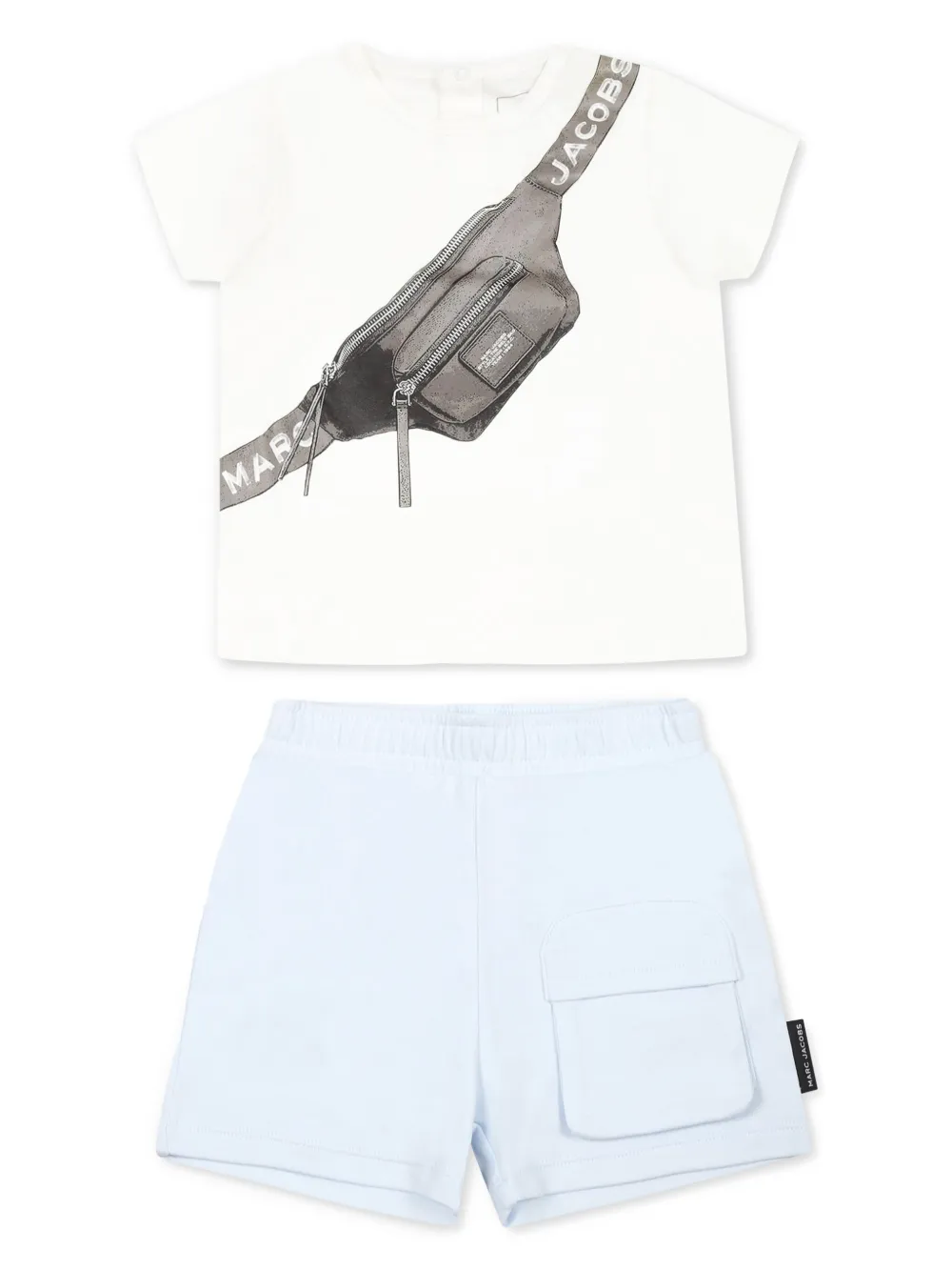 

Комплект из топа и шортов с принтом Marc Jacobs Kids, белый