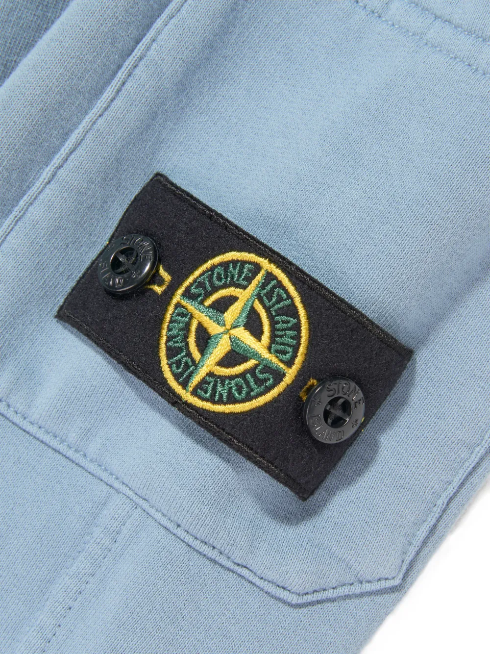 Спортивные штаны с нашивкой-логотипом и карманами Stone Island Junior, синий — фото 3