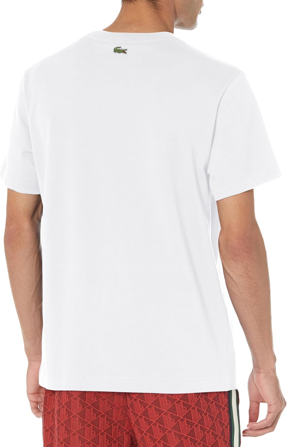 Футболка Lacoste, мужская, с графикой и круглым вырезом, белый — фото 2