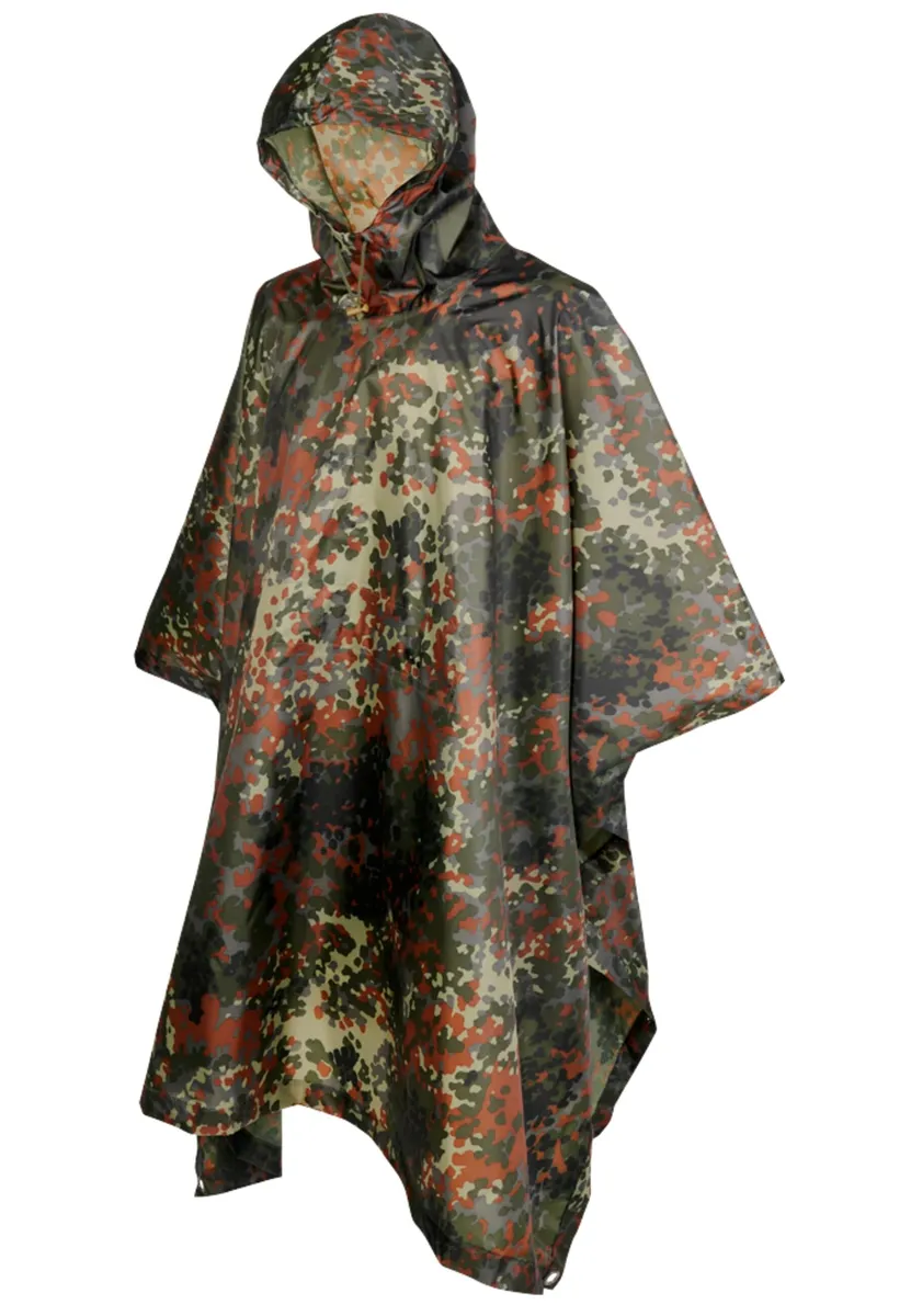 

Всепогодная куртка Brandit " Brandit Men's Ripstop Poncho" (1 шт.), без капюшона, цвет Flecktarn