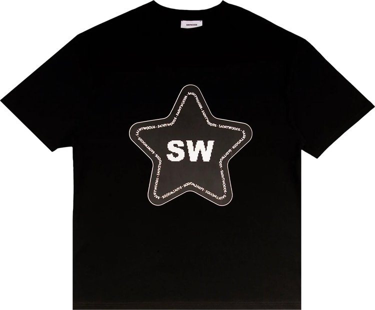 

Футболка Saintwoods Star 'Black', черный