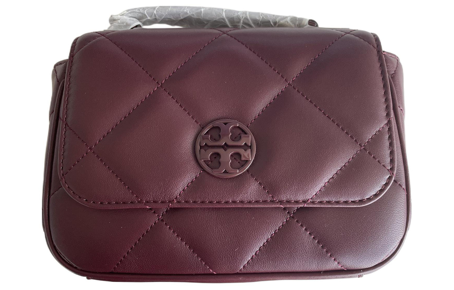 

TORY BURCH Паста для рыбы Сумка через плечо из овчины Женская бордовая сумка