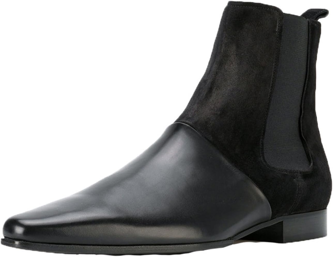 

Мужские ботинки челси Santimon из лакированной кожи и замши- двухцветные золотистые повседневные ботинки в стиле вестерн с эластичной боковой вставкой и петлей для удобного надевания, идеально подходящие для вечеринки, свадьбы или выхода в свет