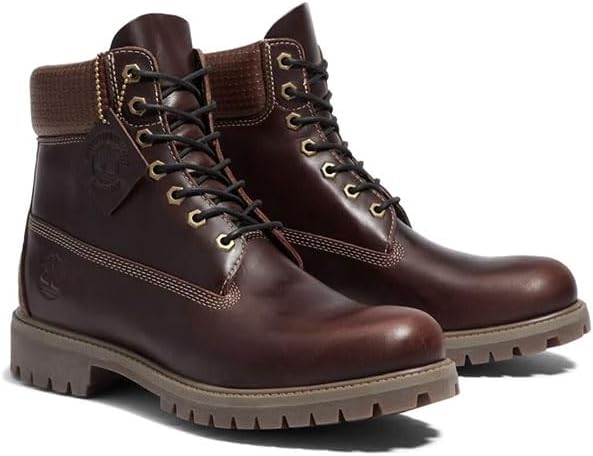 Timberland мужские премиальные 6-дюймовые шнурованные водонепроницаемые ботинки, коричневые, 8.5 Wide — фото 4