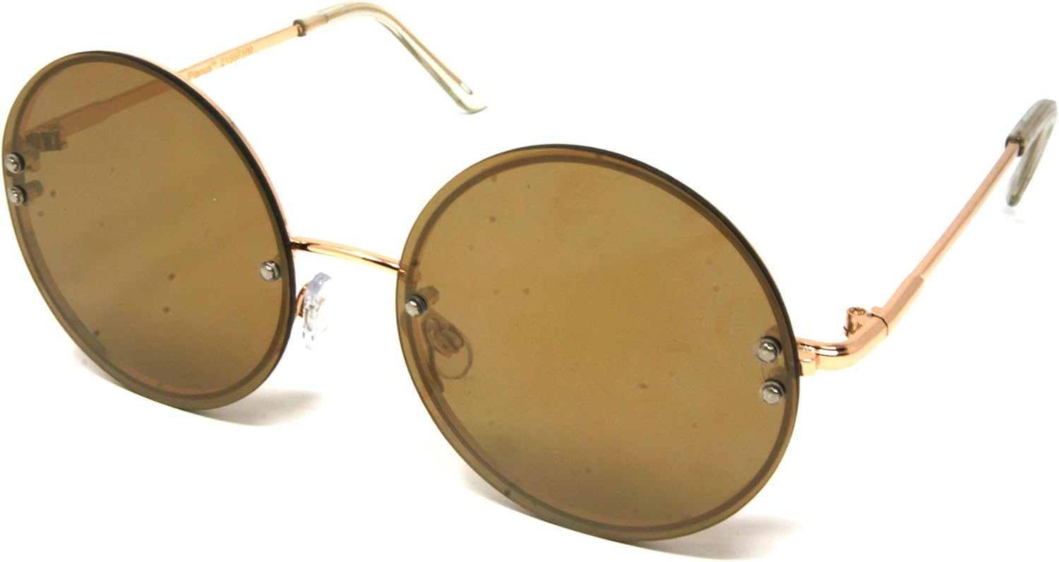 

Солнцезащитные очки ColorViper в винтажном стиле хиппи-ретро с круглой оправой MTVR9113 (плоские блестящие золотистые/золотистые зеркальные линзы, один цвет) COLOR VIPER, Flat Shiny Gold / Gold Mirror Lens