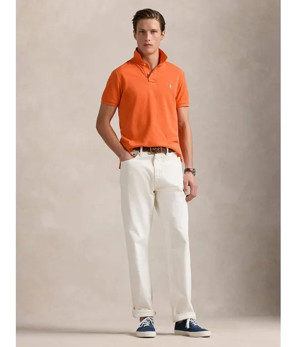 Футболка поло Slim fit Polo Ralph Lauren, оранжевый — фото 3