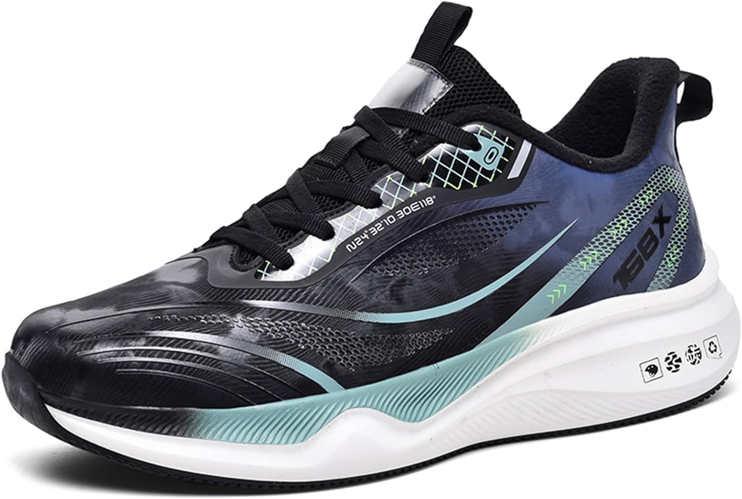 

Мужские зимние повседневные спортивные кроссовки для бега, ходьбы, с мягкой обивкой, больших размеров Generic, синий