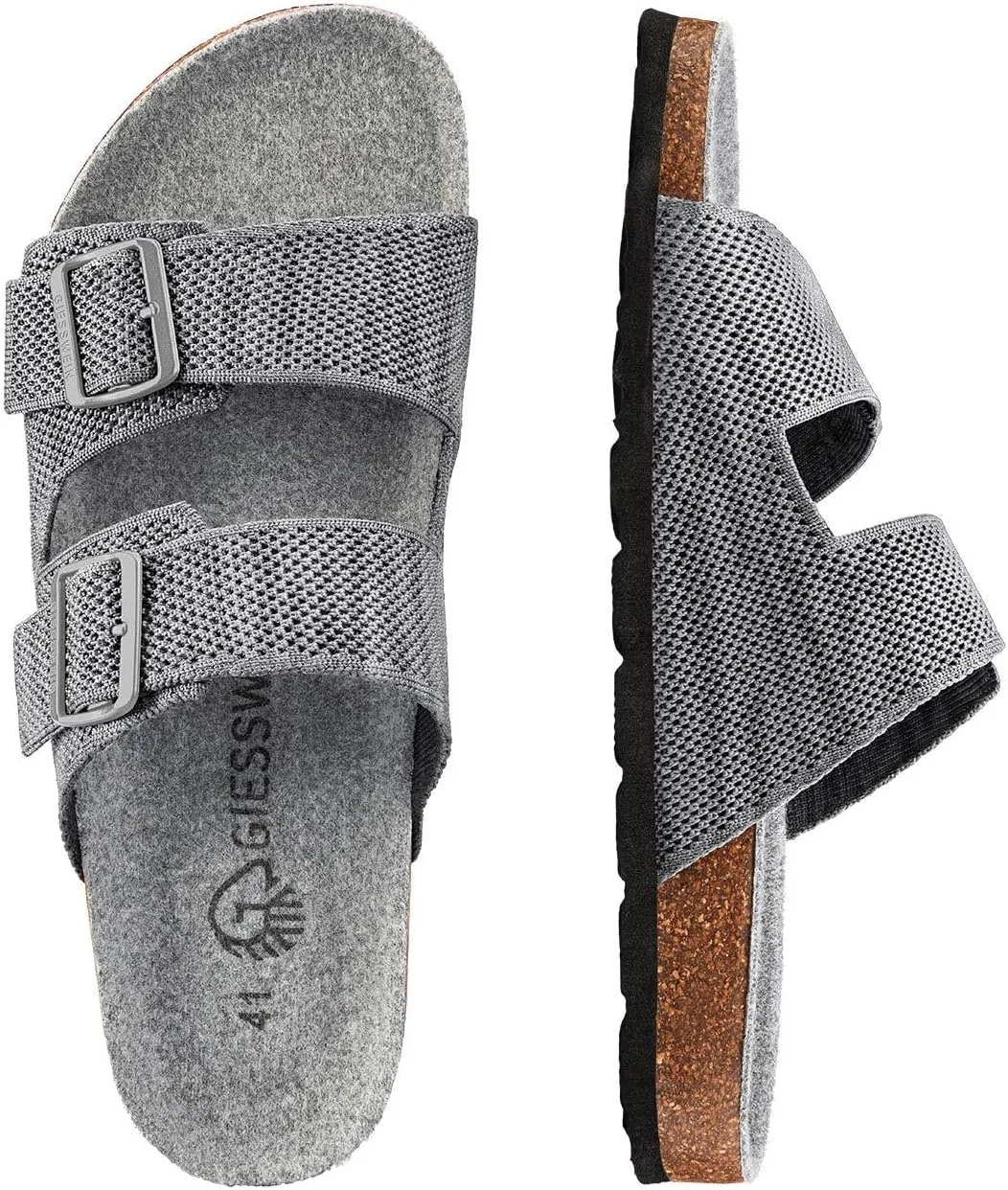 Мужские сандалии Giesswein Merino Slides - мюли с эргономичной стальной ручкой - Удобные сандалии с регулируемыми ремешками и трикотажной тканью Ajour - Тапочки с удобной мериносовой стелькой — фото 4