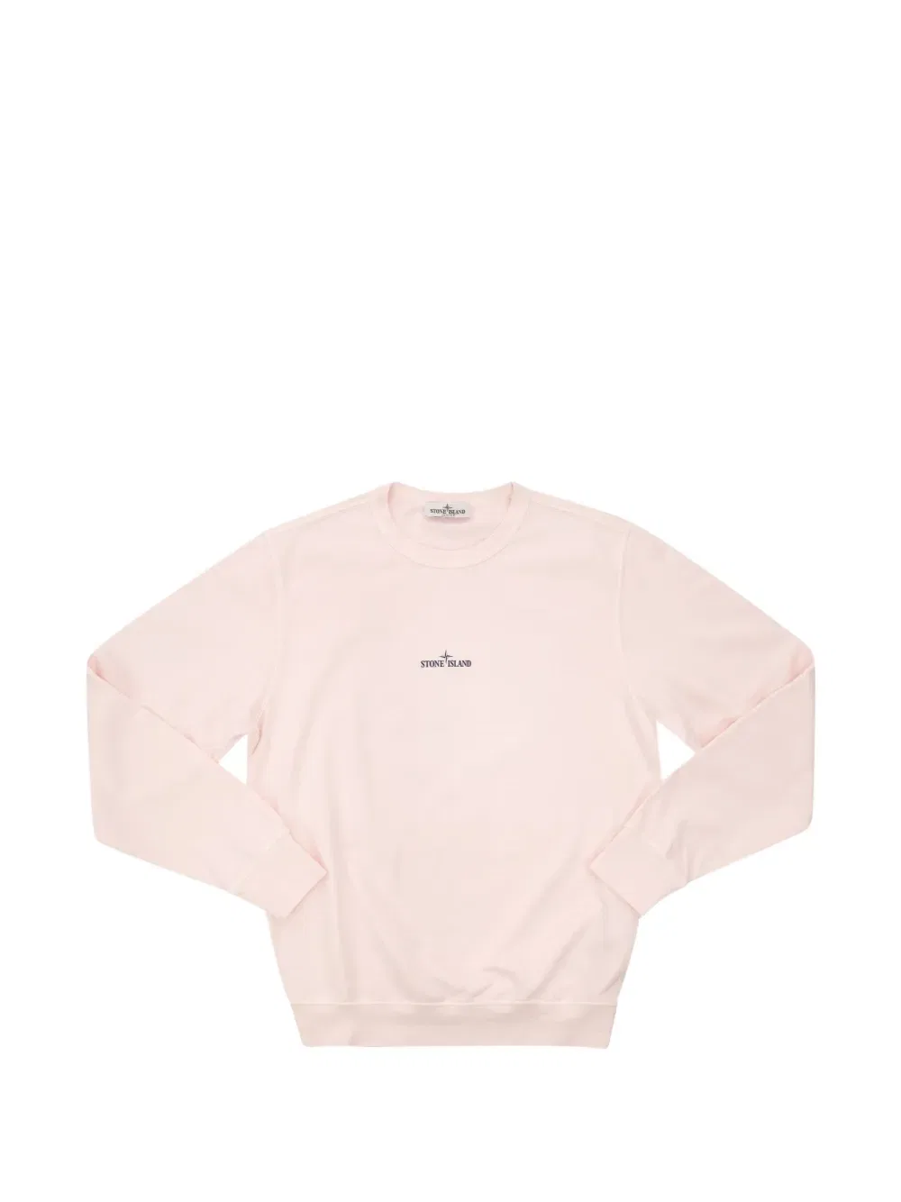 Толстовка с круглым вырезом и логотипом Stone Island Junior, розовый