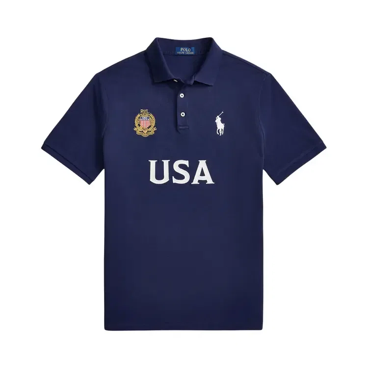 Поло с коротким рукавом Polo Ralph Lauren USA, синий