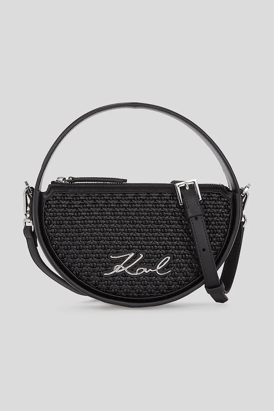 

Кожаная сумка Karl Lagerfeld, черный