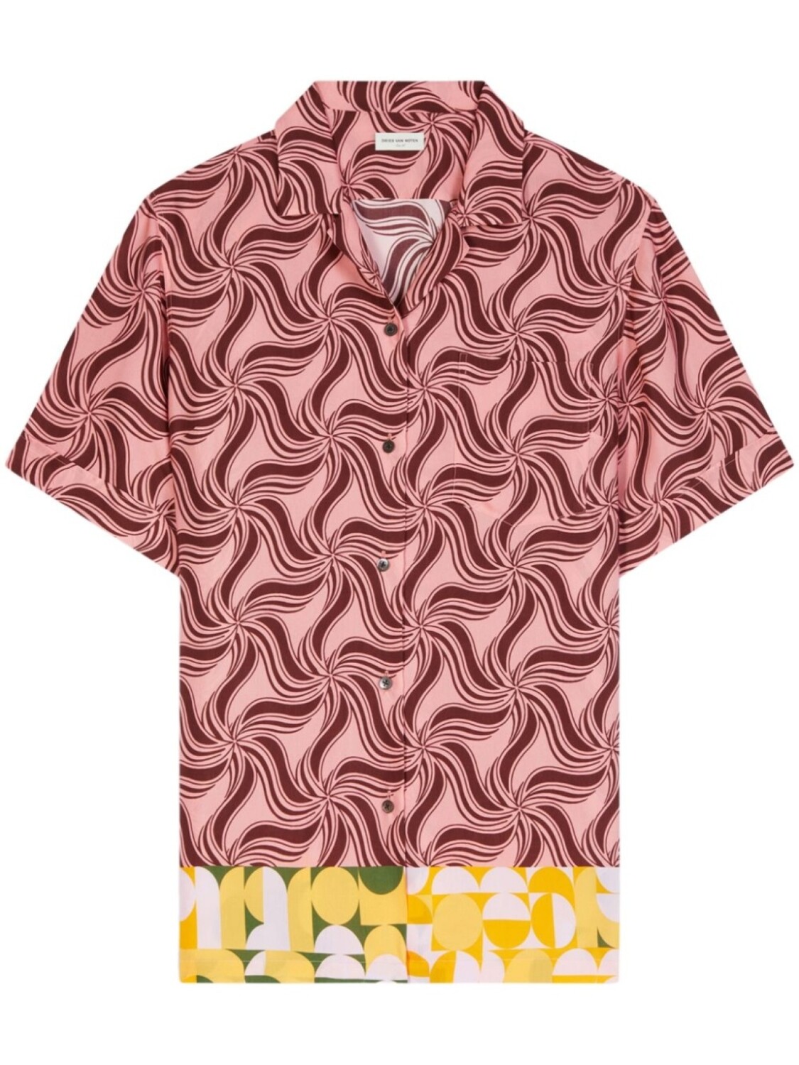 

DRIES VAN NOTEN рубашка с принтом, розовый