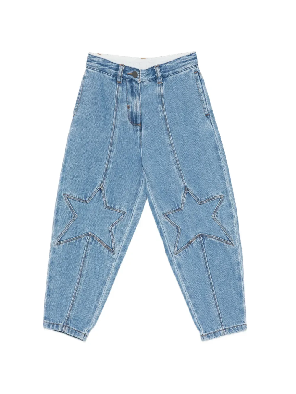 Джинсы с отделкой в виде звезд Stella McCartney Kids, синий