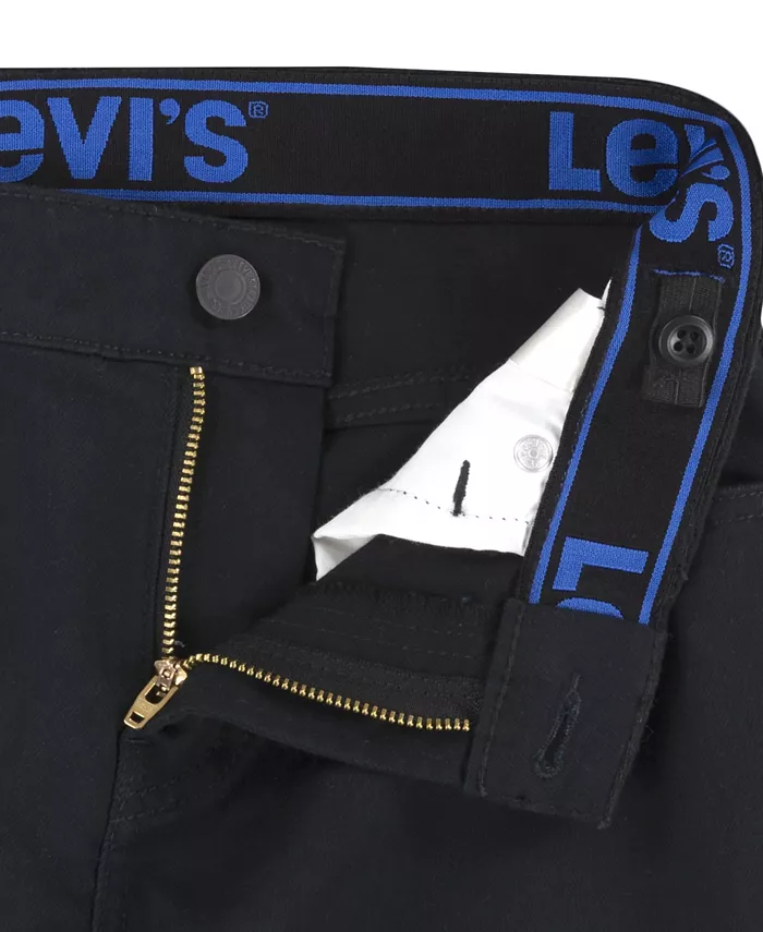 Большие мальчики 502 Taper Fit Stretch Performance Джинсы Levi's, черный — фото 3
