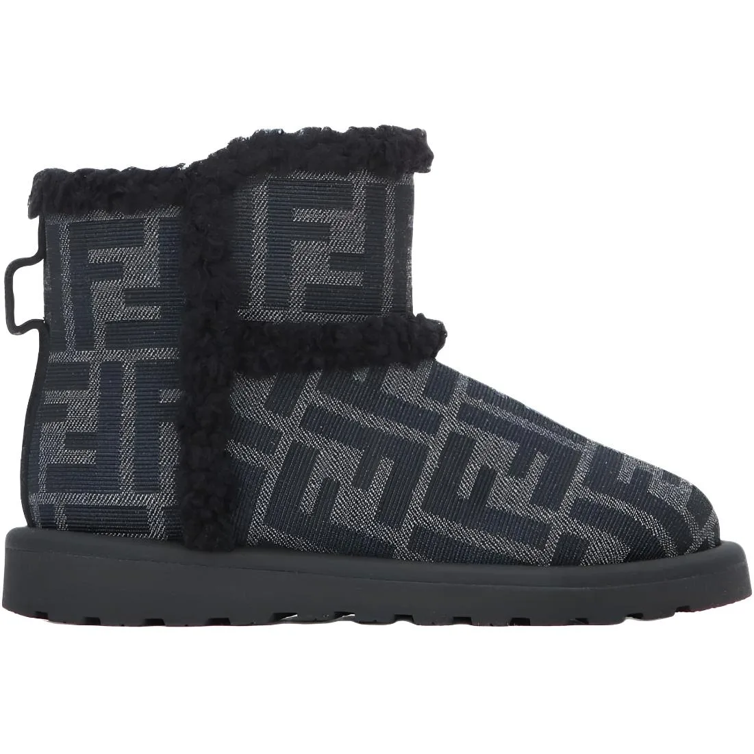 FENDI Детские высокие зимние ботинки tessuto blue — фото 3