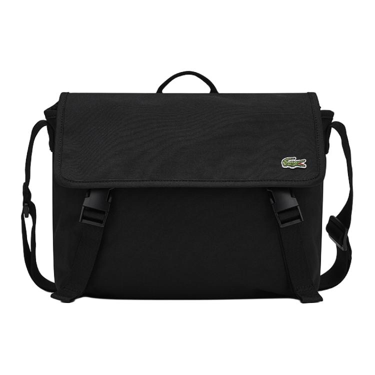 

LACOSTE Полиэстеровый курьерский рюкзак, Black
