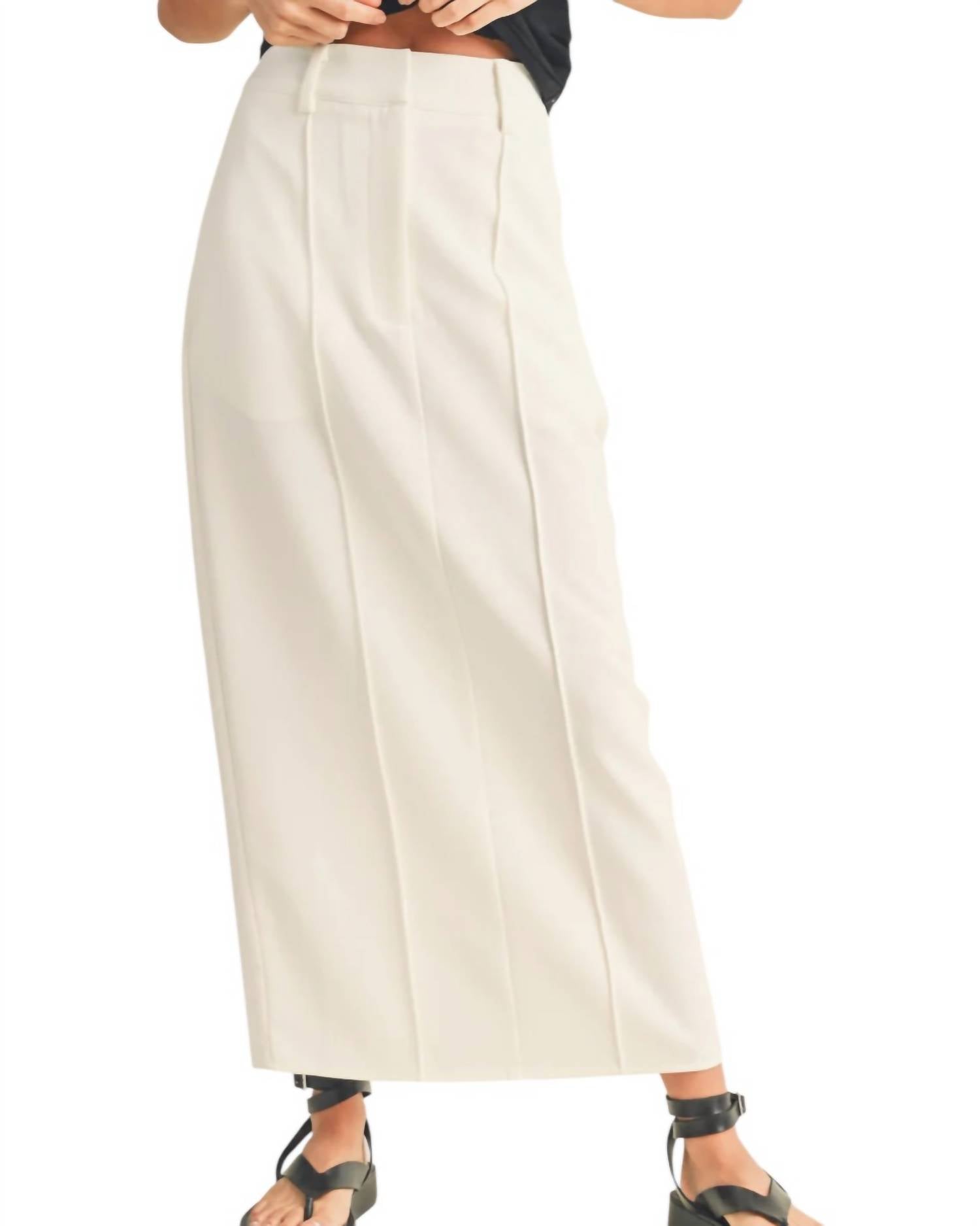 

Юбка-карандаш миди в цвете Off White MIOU MUSE