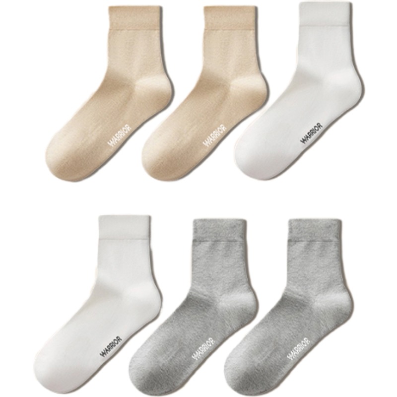 

Унисекс носки Mid Calf WARRIOR, 3 pack = светло-хаки+белый+светло-heather серый