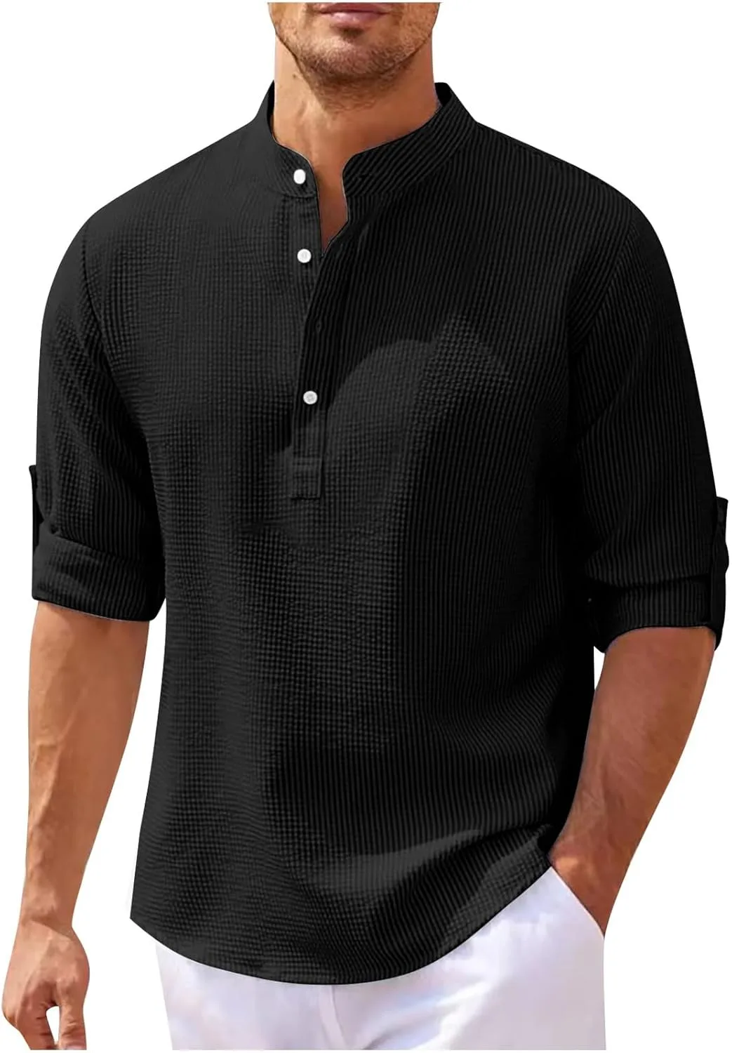 

Мужская рубашка с длинным рукавом Button Down, Casual, Moisture Wicking