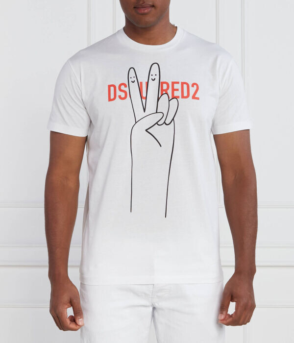 

Футболка Dsquared2 Regular Fit с принтом, белый