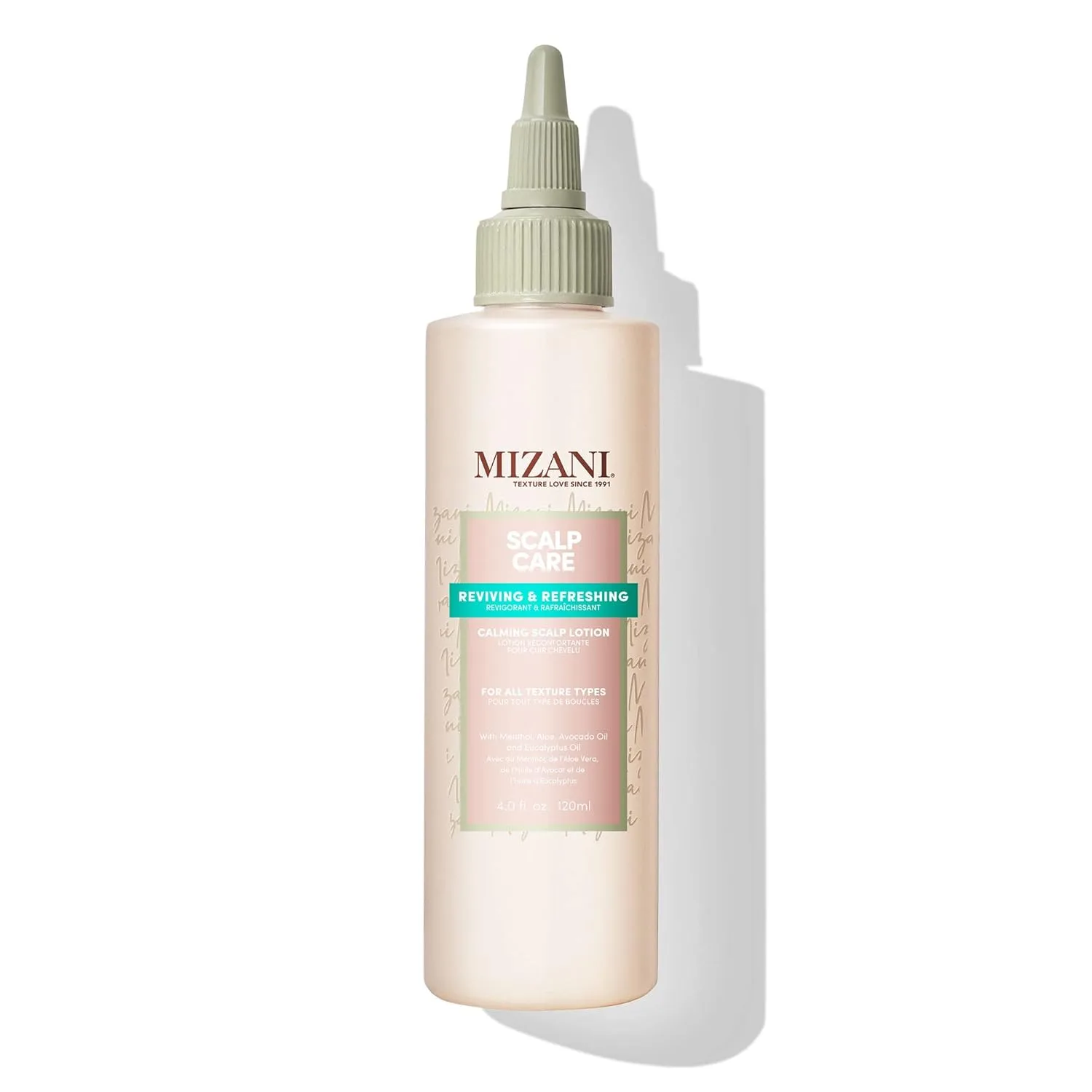 Успокаивающий лосьон для кожи головы Mizani Scalp Care - средство от перхоти, против шелушения, с эвкалиптом, маслом авокадо и ментолом, без силиконов и парабенов.