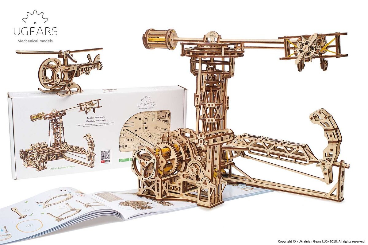

Ugears, Авиатор, Механическая модель для сборки, 12+