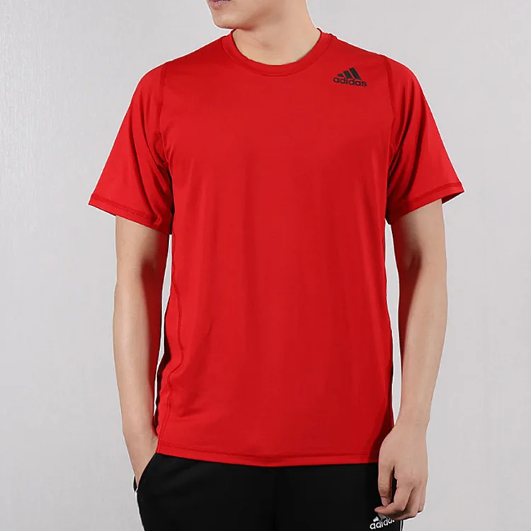 Футболка мужская светло-алая Adidas, Light Scarlet — фото 4