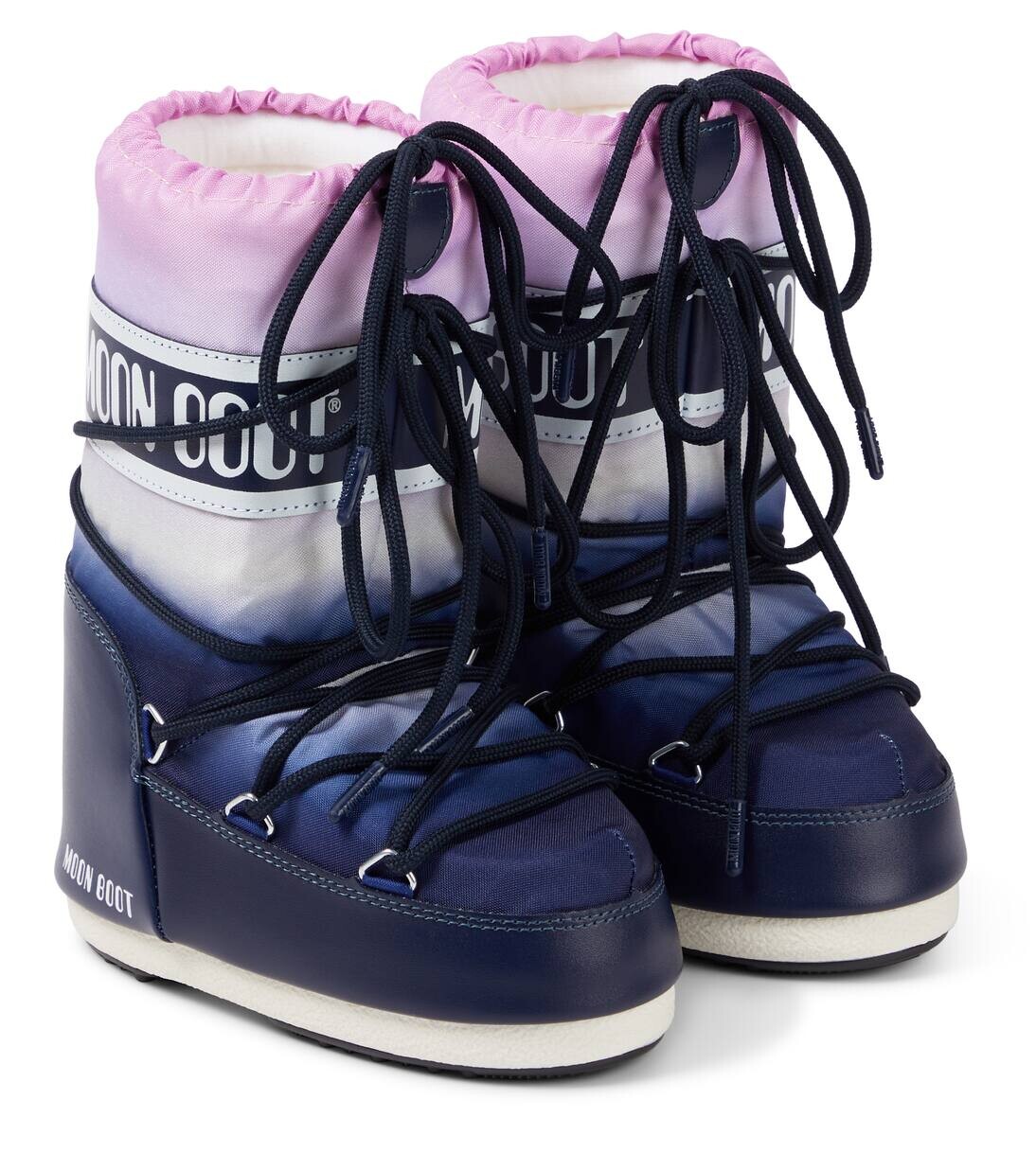 

Зимние ботинки Icon с отделкой из искусственной кожи Moon Boot Kids, синий