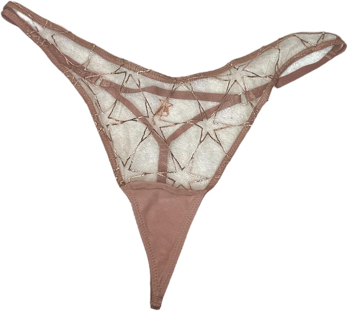 

Трусики Victoria's Very Sexy Stardust с высокой ластовицей и вышивкой, цвет Gold Victoria's Secret