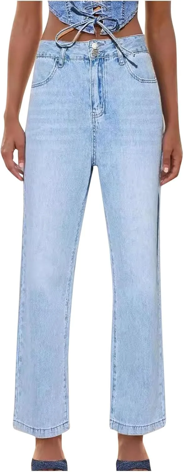 

Женские джинсы Wide Leg с высокой посадкой и карманами