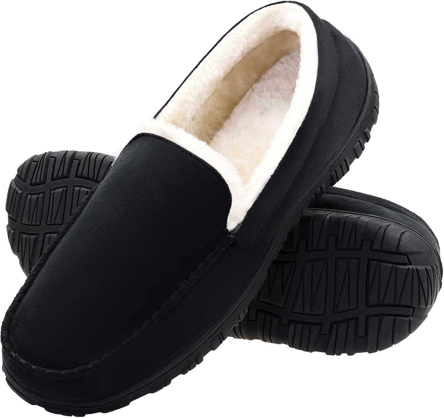 

Мужские мокасины-тапочки FLYFUPPY с эффектом памяти, теплые плюшевые пушистые домашние/тапочки, черный