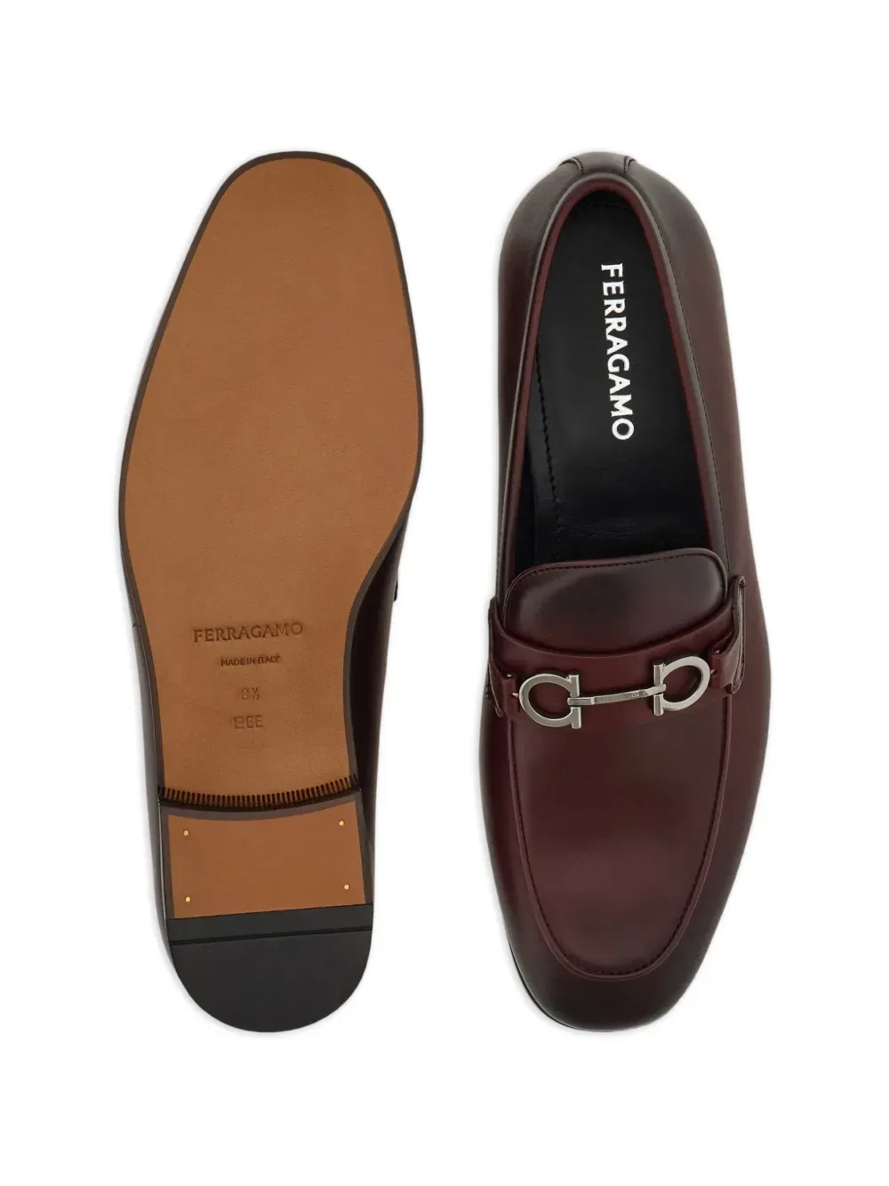 Лоферы с деталями Gancini Ferragamo, коричневый — фото 3