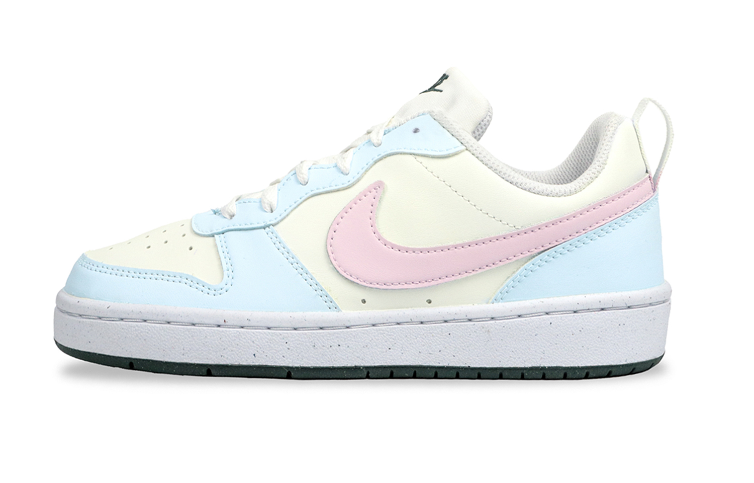 

Nike Court Borough LOW RECRAFT противоскользящие износостойкие низкие детские скейтборд-кроссовки Blue Pink для подростков